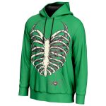 AJ Lee Ribcage Hoodie Green – Women’s Graphic Wrestling Hoodie - Image 2