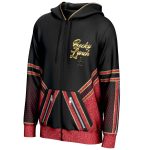 Becky Lynch Full-Zip Hoodie – Black WWE Fan Zip-Up Jacket - Image 2