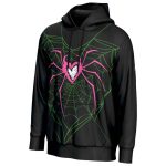 AJ Lee Spider Hoodie Black – Women’s Graphic Wrestling Hoodie - Image 2