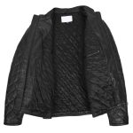 Men’s Black Quilted Leather Anorak Jacket – Genuine Leather - Image 6