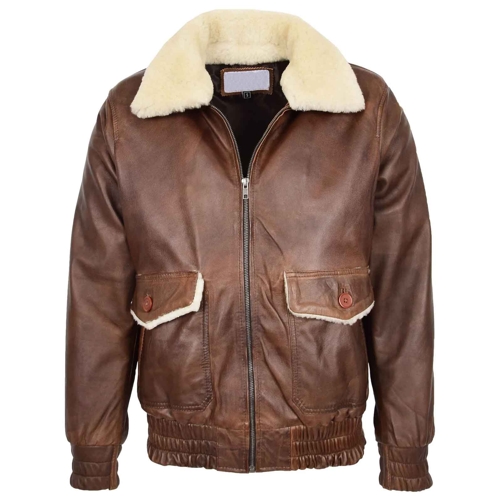 01 Regals Leather Oversized Mens Leather Bomber Jacket G-1 Aviator Style Cooper Brown Fashion - Image 1