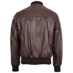 Men’s Brown Leather MA-1 Bomber Jacket – Ryan Classic Flight Jacket - Image 2