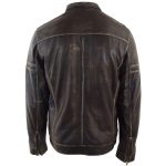 Men’s Vintage Rub-Off Real Leather Biker Jacket – Ricky - Image 2