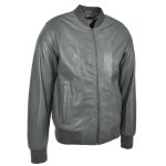 Men’s Grey MA-1 Bomber Jacket – Ryan Classic Fligh - Image 4