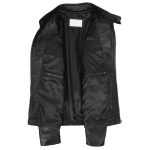 Men’s Black Leather Biker Jacket with Quilted – Jackson - Image 5