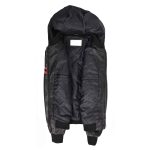 Men’s Black Real Leather Hooded Bomber Jacket – Remmy Zip-Up Style - Image 5