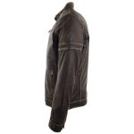 Men’s Vintage Rub-Off Real Leather Biker Jacket – Ricky - Image 5
