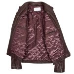 Men’s Brown Leather Cafe Racer Biker Jacket – Ron - Image 6