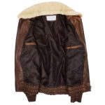 Regals Leather Oversized Mens Leather Bomber Jacket G-1 Aviator Style Cooper Brown Fashion - Image 6