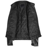 Men’s Black Leather Cafe Racer Biker Jacket – Ron - Image 6