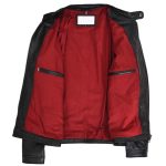 Men’s Black Real Leather Casual Biker Jacket – Rowan - Image 6